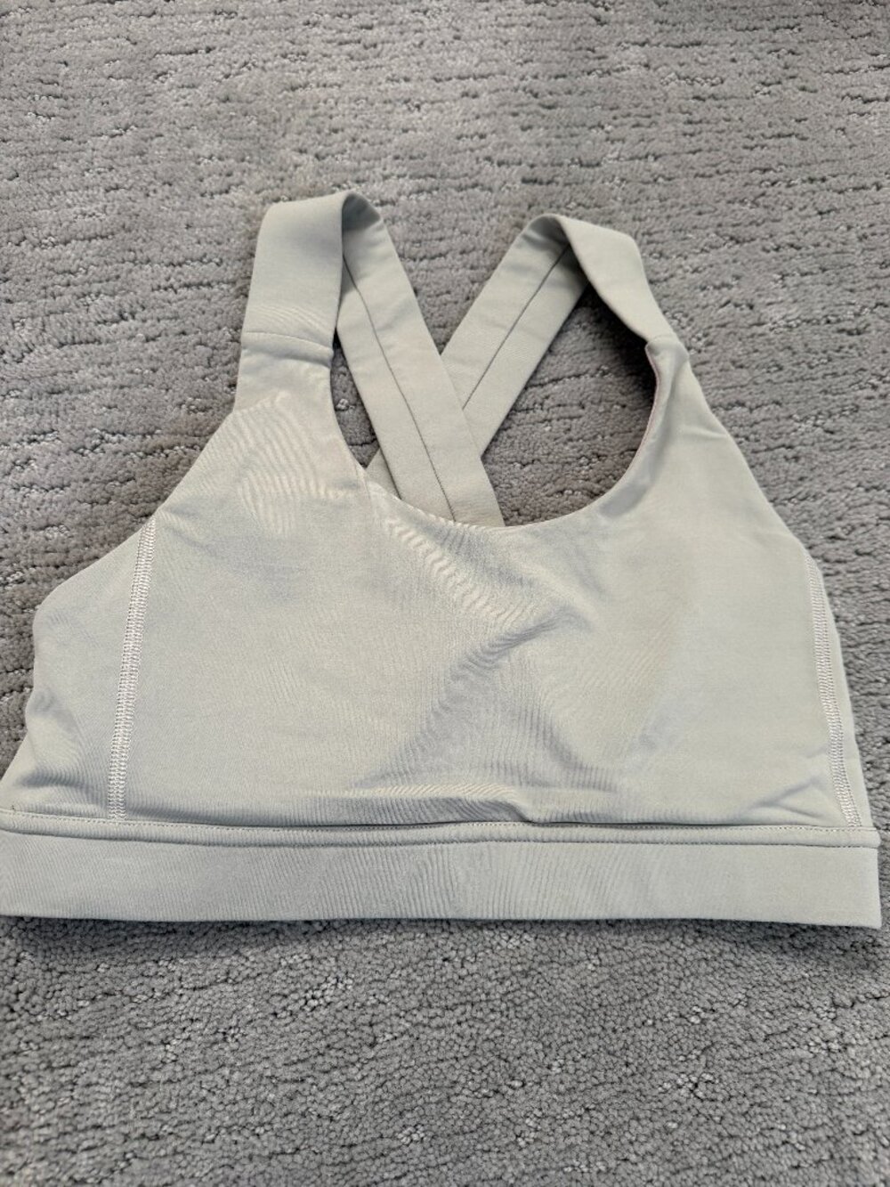 lululemon Crisscross Back Sports Bra — Light Sage Green | Size 6